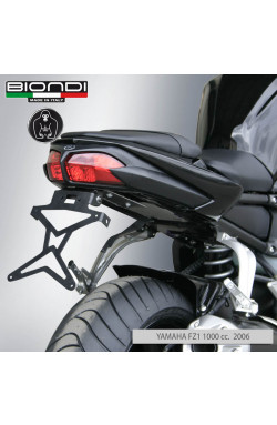  Portatarga per Moto regolabile in acciaio verniciato nero YAMAHA FAZER 8 2010, FZ 8 800cc. 2010, YAMAHA FZ1 1000cc. 2008