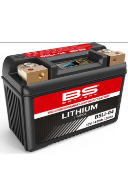 Batteria al litio BS BATTERY BSLI-04/06 bmw ducati kawasaki ktm yamaha(HJTZ10S-FP-HJT12B-FP)