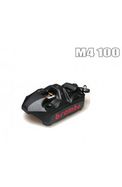Pinza Radiale Nera Brembo Racing Monoblocco Fuse M4 100 Interasse 100mm con Pastiglie