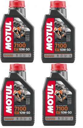 Olio Motore Moto Motul 7100 4T 10W50 100% Sintetico ESTER JASO MA2 - 4 litri lt