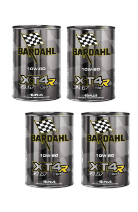 4 Lt Olio Bardahl XT4-R C60 RACING 39.67 10W-60 100% sintetico, Olio Motore 4 Tempi