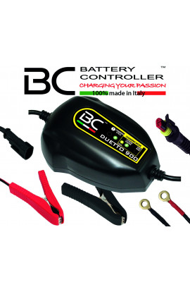 BC Duetto 900 Caricabatteria e Mantenitore Intelligente per Batterie Piombo/Acido, 1 A-Litio