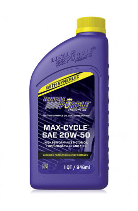 Max Cycle è un olio motore sintetico per moto Royal Purple Max Cycle 20W50 - 946 ml