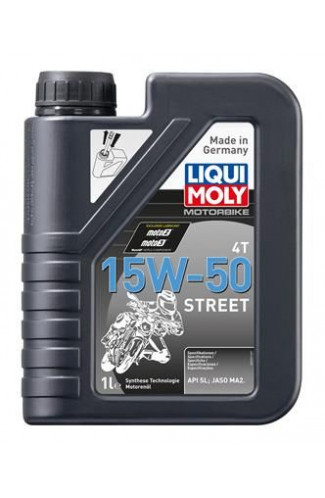 1 lt Olio Motore 4 tempi Liqui Moly 15W-50 Tecnologia Sintetica , Motorbike 4T 15 W-50 Street (2555)